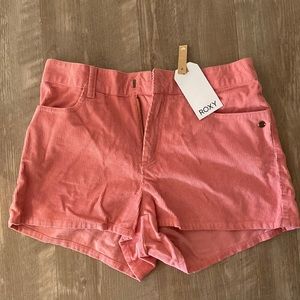 New with tags Roxy high waisted corduroy vintage pink shorts size small